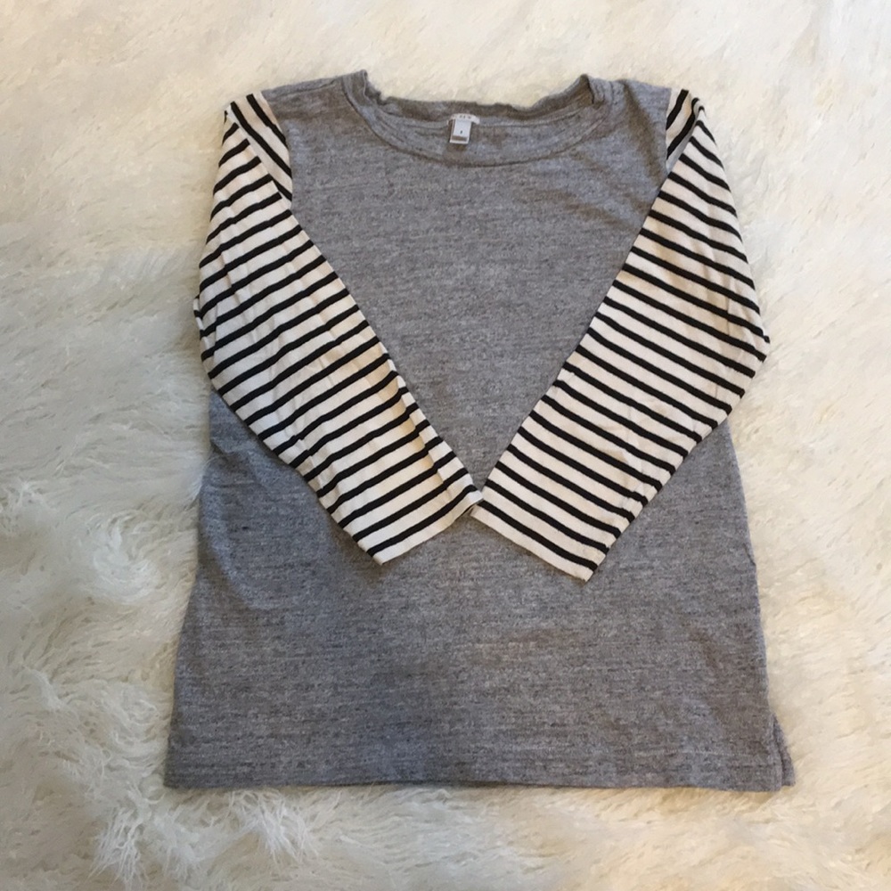 FINAL PRICE! J. Crew 3/4 Striped Baseball Shirt, S
